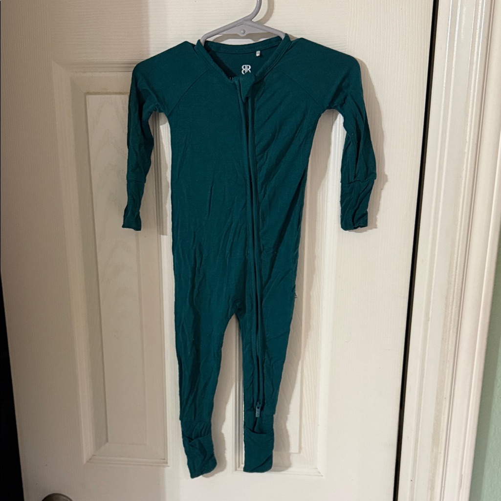 Bamboo Kids Teal Footie Pj